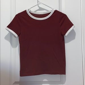 H&M Basic Maroon Tee